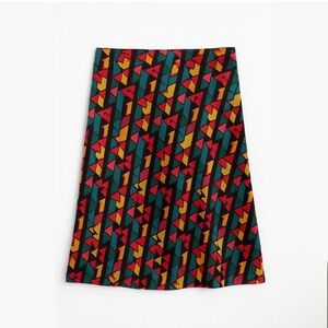 NWT LuLaRoe A-Line Skirt - Red, Yellow, Green Geometric